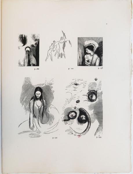 Défets Vollard : Odilon Redon, illustrations pour La Tentation de saint Antoine de Flaubert, 1939, bibliothèque de l'INHA, Fol Est 702 (3). Cliché INHA