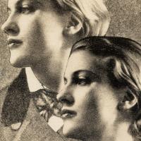 Man Ray, Both Lee Millers in Their Original Suits, vers 1930, photomontage, détail, INHA, Autographes 213, 36, 13. Cliché INHA