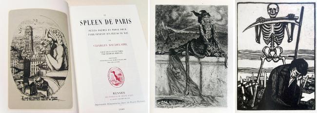 Charles Meryon (1853),  Alméry Lobel-Riche (1921), Constant le Breton (1922), illustrations pour Le Spleen