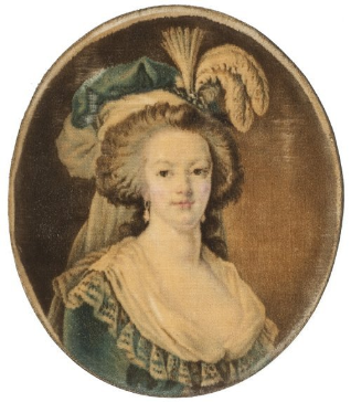 Gaspard Grégoire, Marie-Antoinette, [1787-1790], peinture sur velours