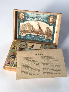 La Samaritaine, jeu de cubes publicitaire, documents éphémères, Paris : 1930. Source : bibliothèque historique de la Ville de Paris