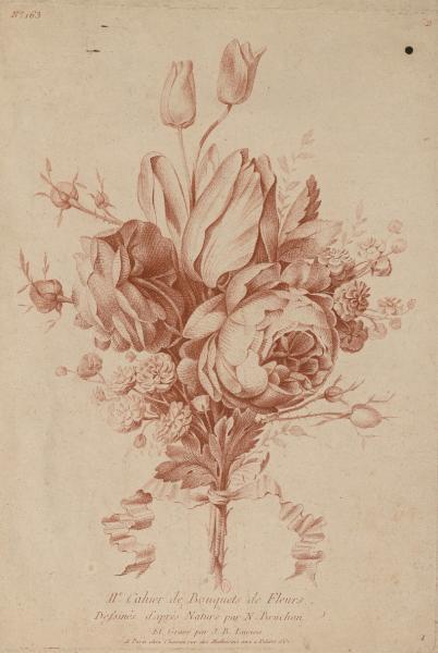 N. Bruchon, [Cahier de bouquets de fleurs : recueil factice], estampe, bibiothèque de l'INHA, NUM FOL RES 94