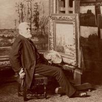Edmond Bénard, [Portrait de Charles Louis Guillaume Busson], photographie sur papier albuminé, [Entre 1884 et 1894], Bibliothèque de l'INHA, 4 PHOT 055. Cliché INHA