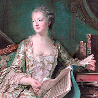 Maurice Quentin de La Tour, La marquise de Pompadour, pastel sur papier marouflé sur toile, vers 1749-1755, Source : Wikimedia Commons