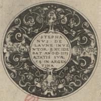 Étienne Delaune, [Grotesque sur fond noir], burin, 1573, Bibliothèque de l'INHA, 12 RES 19. Cliché INHA