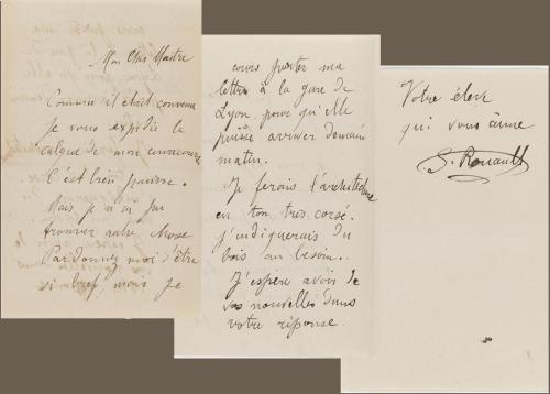 Lettre de Georges Rouault à Gustave Moreau, vers 1893