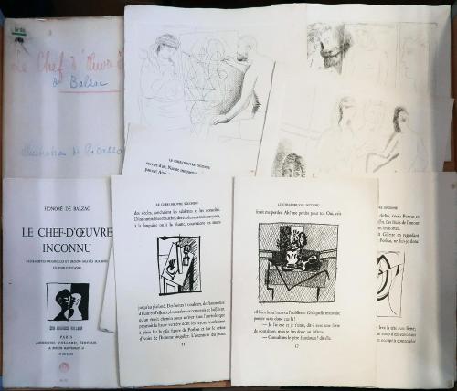 Défets Vollard : Le Chef-d'oeuvre inconnu de Balzac, 1931, illustrations de Picasso, bibliothèque de l'INHA, Fol Est 700 (4). Cliché INHA