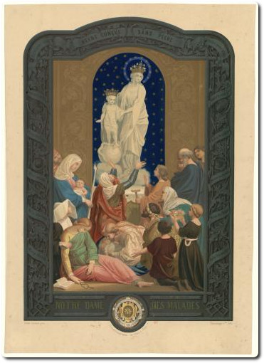 Lithographie de la confrérie de Notre-Dame des Malades de Paris