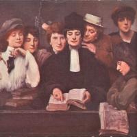 Amélie Beaury-Saurel, Nos Éclaireuses, 1914, reproduction en carte postale du tableau disparu, s. d., collection Clémence Rinaldi