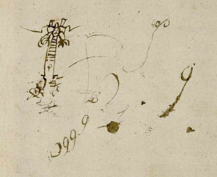 Dessin d'enfant (Louis XIV ?) sur les Balletti d’invenzione nella Finta pazza, [1645]