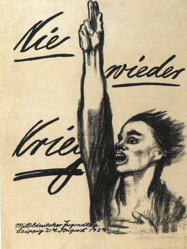 Nie wieder Krieg (plus jamais la guerre), lithographie au crayon et au pinceau, 1924 (Klipstein 200)