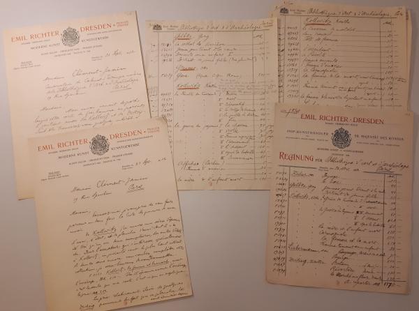 Documents d’archives de la Galerie Richter, 1912. Bibliothèque de l’INHA, Archives Clément -Janin