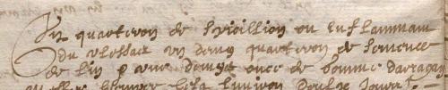 « un quarteron de spicillion ou en flammant du vlessas » (Livres pour servir à la tainture, 1649. INHA, Ms 864, f. 18v. Cliché INHA)