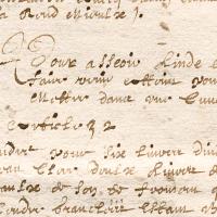 Livres pour servir à la tainture, 1649. INHA, Ms 864, f. 2v, détail. Cliché INHA