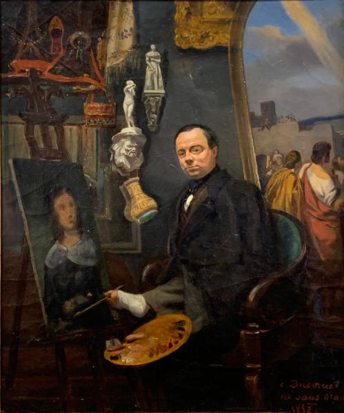 Louis-César Ducornet, Autoportrait, 1852, huile sur toile, 32 x 27 cm, musée des beaux-arts de Tours