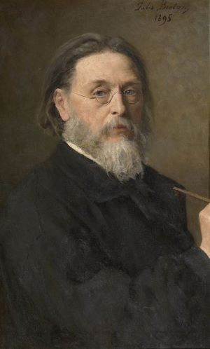 Jules Breton, autoportrait, huile sur toile, 1895, Royal Museum of fine Arts, Antwerp. Cliché KMSKA, PD-US, source : Wikimedia Commons