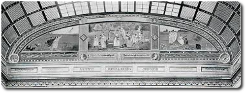 Mary Cassatt, Femme moderne, décoration du tympan nord du Pavillon des femmes de l'Exposition universelle de Chicago en 1893. Dans The book of the Fair / Hubert H. Bancroft (p.263). Chicago 1893