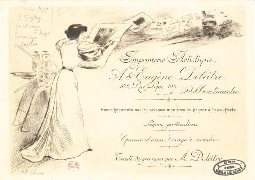 Henry Somm, Imprimerie artistique A. & Eugène Delâtre, 102 rue Lepic, Montmartre, 1880. Cliché BnF-Gallica