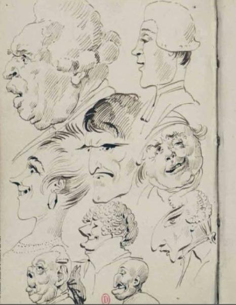 Anne-Louis Girodet-Trioson, [Caricatures] 1806-1808, Carnet autographe, Paris, NUM MS 513