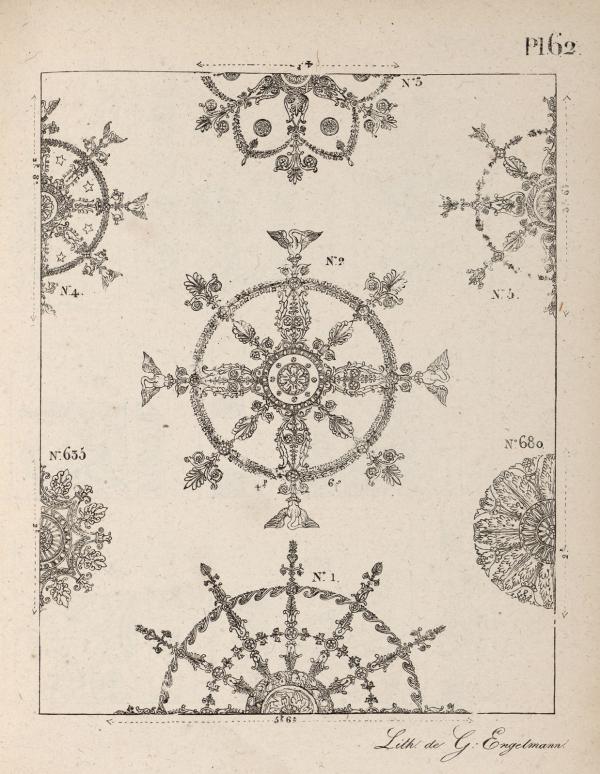Godefroy Engelmann, Rosaces de plafond, vers 1810