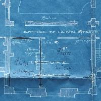 Émile Bois, plan du 1er étage de l'hôtel Salomon de Rothschild, 1922, détail, Archives nationales, AJ16 8406. Cliché Jérôme Delatour