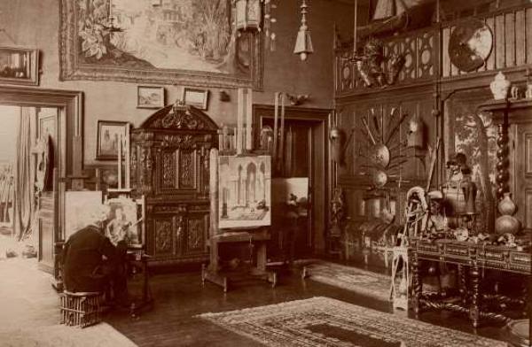  Edmond Bénard, [Atelier de Jean Léon Gérôme], photographie sur papier albuminé, [Entre 1884 et 1894], Bibliothèque de l'INHA, 4 PHOT 055. Cliché INHA