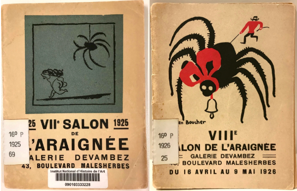 Catalogues du salon de l'Araignée, 1925-1926. Paris, bibliothèque de l'INHA, 16 P 1925 (69) et 1926 (25). Clichés INHA