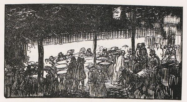Pierre-Eugène Vibert, gravure sur bois d'après un dessin de Charles Heyman, Coups d'oeil sur Paris, bibliothèque de l'INHA, 4 Res 638. Cliché INHA.