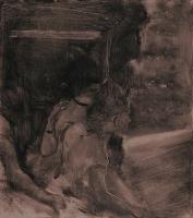 Edgar Degas, Au théâtre, monotype, 1878. Bibliothèque de l’INHA : EM DEGAS 8. Cliché INHA