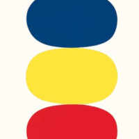 Estampe d'Ellsworth Kelly, Bleu et jaune et rouge-orange, 1964-1965