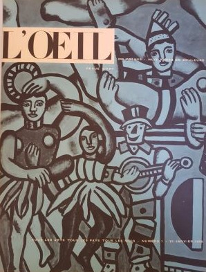 Couverture du premier numéro de L'Œil daté du 15 janvier 1955, F. Léger, détail de la Grande Parade (1er état, 1952). Cliché Rédaction de L'Œil.