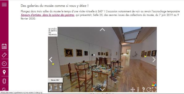 Page d'une des visites virtuelles proposées sur le site du musée des beaux-arts de Nantes (consultée le 25 mai 2020).