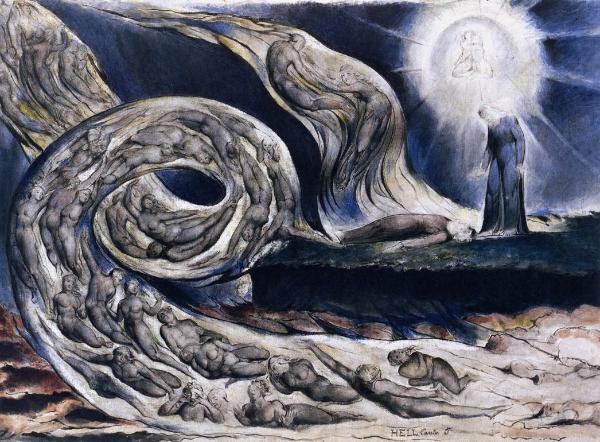 William Blake, circle of Lustful, 1824-1827. Birmingham Museum and Art Gallery