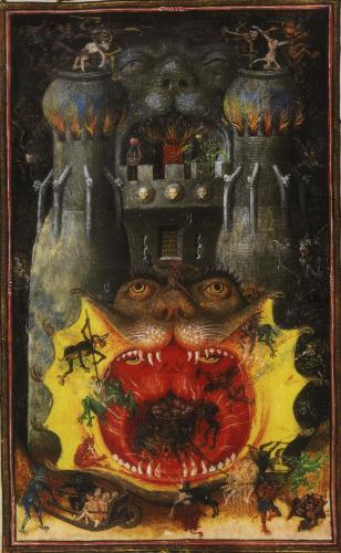 La bouche de l’Enfer, Heures de Catherine de Clèves, miniature sur parchemin, v. 1440. Pierpont Morgan Library, New York.