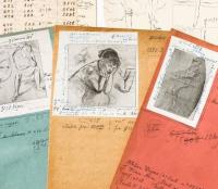 Fiches extraites du fonds Paul-André Lemoisne, sur des oeuvres d'Edgar Degas. Paris, bibliothèque de l'INHA, Archives 69. Cliché Michael Quemener.