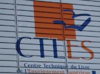 Logo du Centre technique du livre de l'enseignement supérieur, en orange et bleu