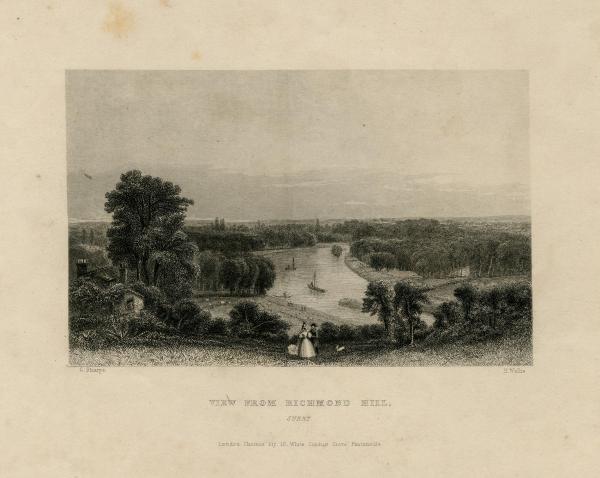 Sharpe et Wallis, vue de la Tamise depuis Richmond Hill, gravure, vers 1830. © The Trustees of the British Museum