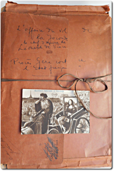  Ensemble de documents sur l'affaire du vol de la Joconde et le procès de M. Géri, antiquaire à Florence, BCMN Ms 604. Cliché INHA