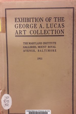 Catalogue d'exposition de la collection d'art de George A. Lucas, Baltimore, 1911, couverture du livre. Cliché INHA