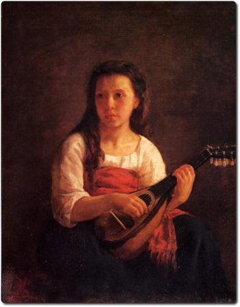 La Joueuse de mandoline, 1868. Huile sur toile. Etats-Unis, collection particulière.