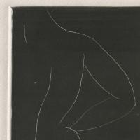 Henri Matisse, Nu de dos, [1915], monotype, 19,8x14,8 cm, détail. Paris, bibliothèque de l'INHA, EM MATISSE 111. Cliché INHA. Droits succession Matisse.