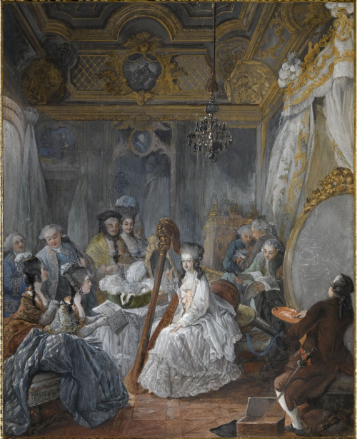 J.-B.-A. Dagoty, Placet à la reine, 1775, gouache, musée de Versailles, MV6278