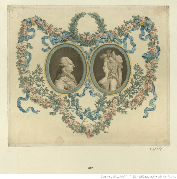 Jean Pillement et Bonvalet (attr.), Portrait double de Louis XVI et Marie-Antoinette, [octobre 1781]