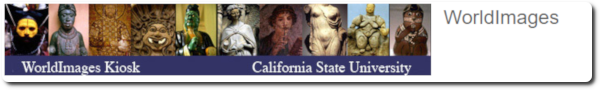 Page d'accueil de Worldimages @université de Californie