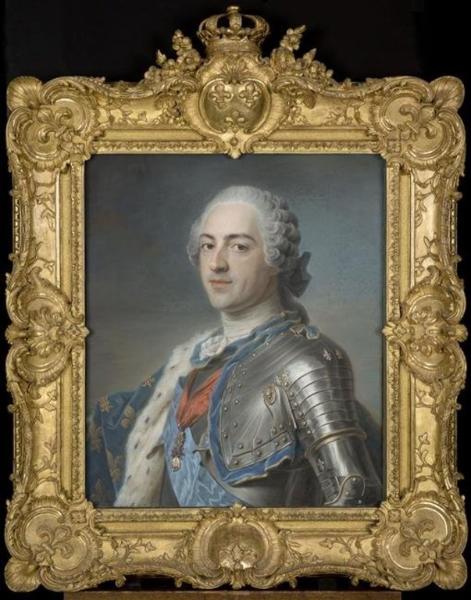 Maurice Quentin de La Tour, Portrait de Louis XV, pastel sur papier collé sur toile, 1748, Musée du Louvre. Cliché : musée du Louvre.