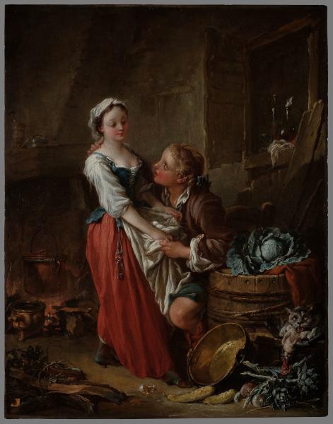 François Boucher, La belle cuisinière, huile sur toile, avant 1735,  Musée Cognacq-Jay, Paris. Cliché Paris Musées.