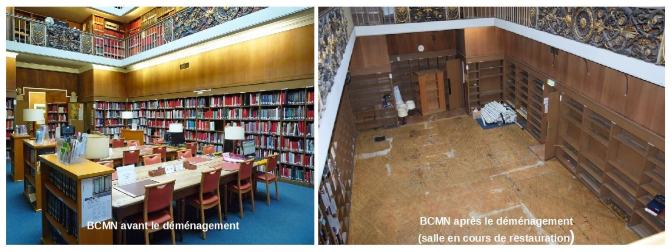 La salle de lecture Porte des Arts, avant et après le déménagement