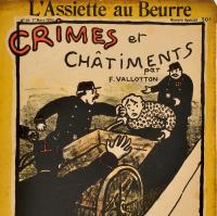 Félix Vallotton, Crimes et châtiments, L'Assiette au Beurre, lithographie en couleurs, 1902, Bibliothèque de l'INHA, EM VALLOTTON 16. Cliché INHA